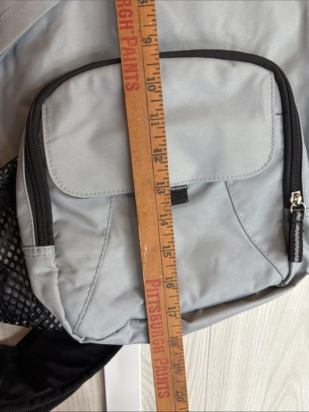 Men's Light Gray Sling Backpack with Front Pocket
